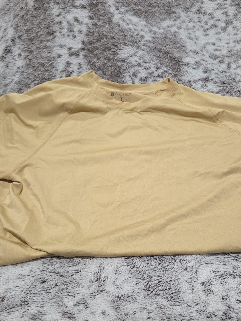 Holloway Men's Crew Neck Shirt - Pale Yellow